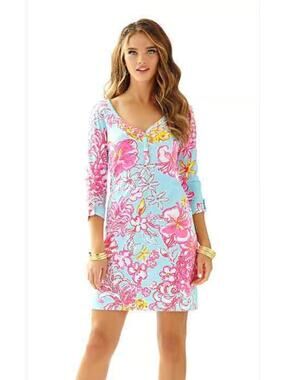 LILLY PULITZER Palmetto Dress Lolita Print Sz L $138 {J48}